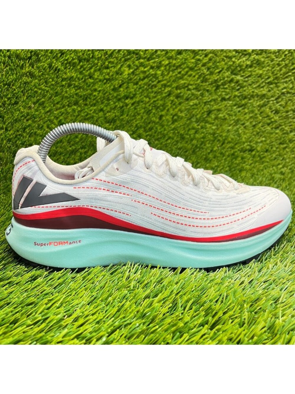 VJ Lightspeed Womens Size 9.5 White Red Blue Athletic Running‎ Shoes Sneakers